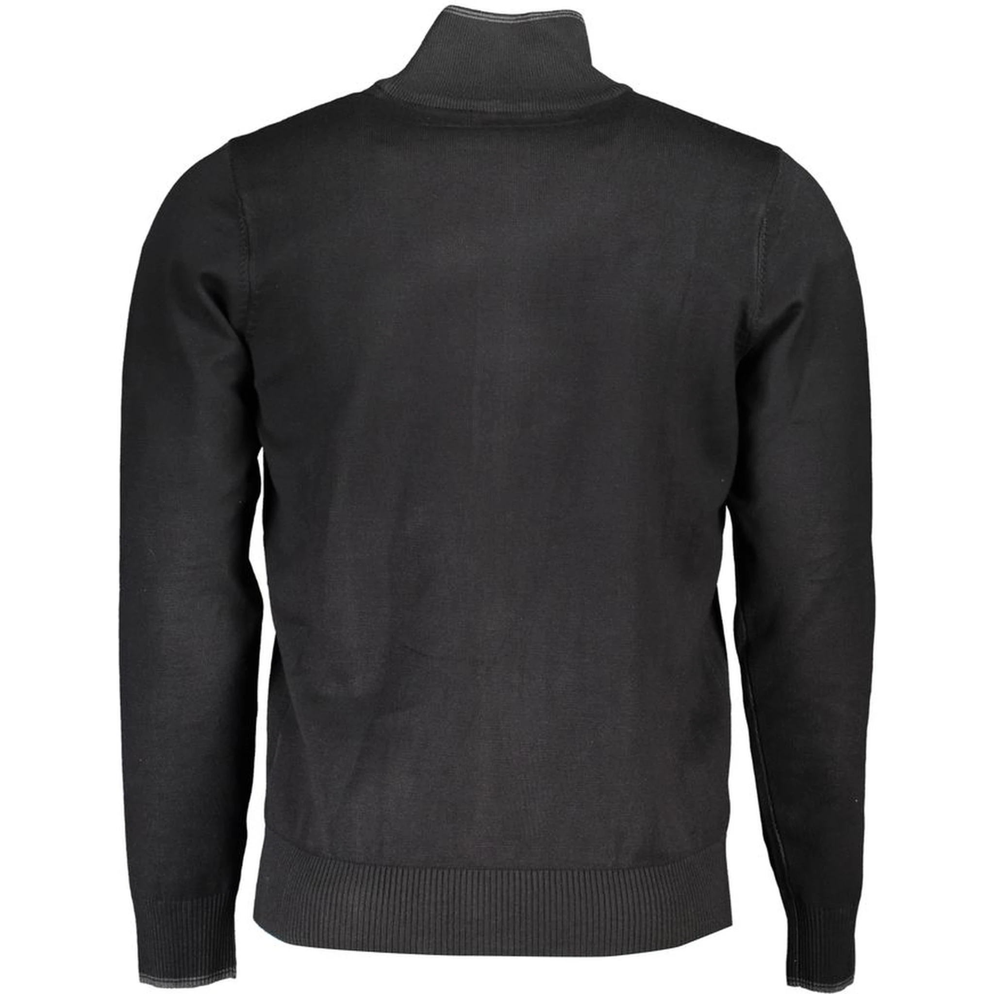 Black Viscose Men Cardigan
