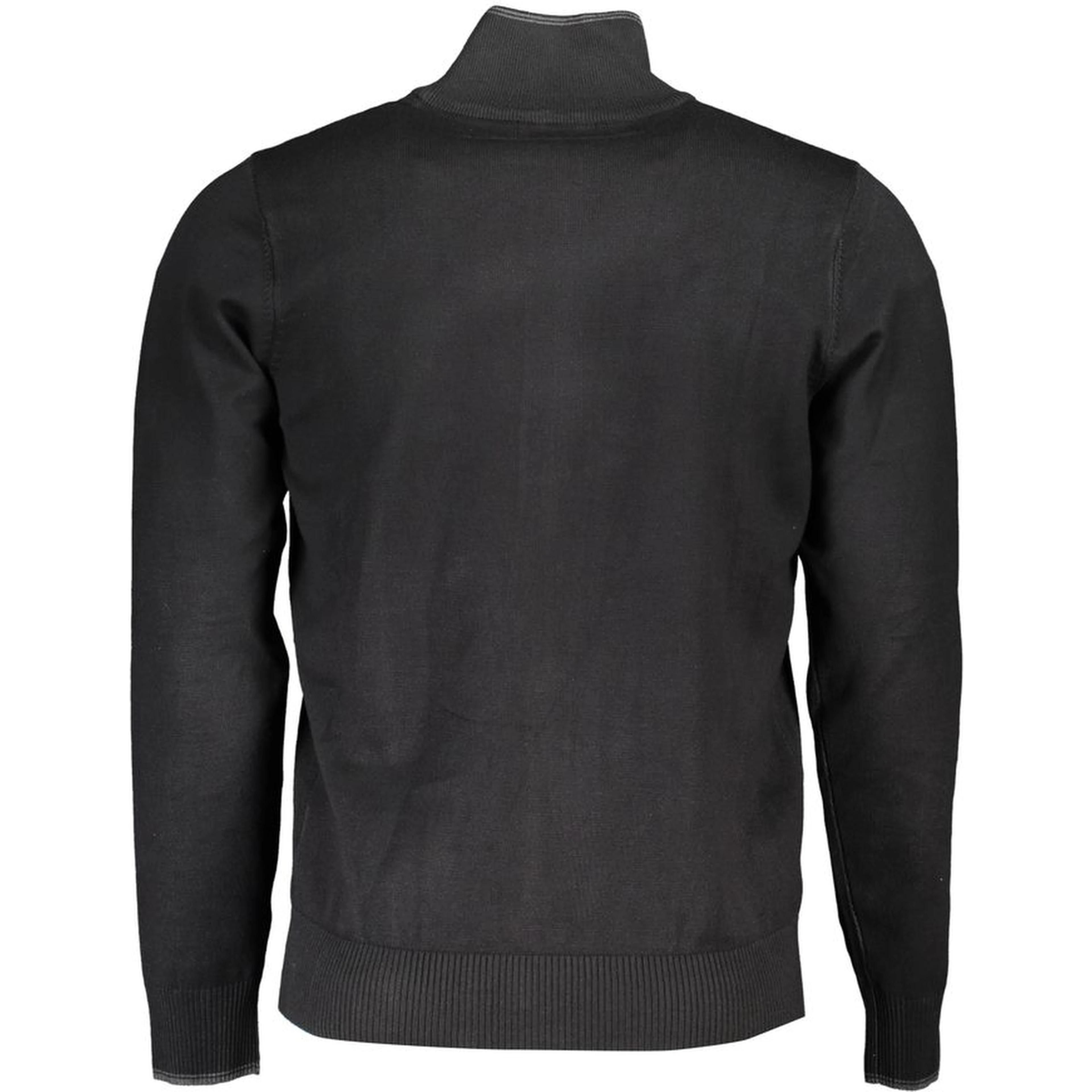Black Viscose Men Cardigan