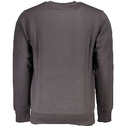 Gray Cotton Men Sweatshirt
