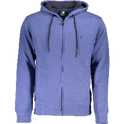 Blue Cotton Men's Hoodie