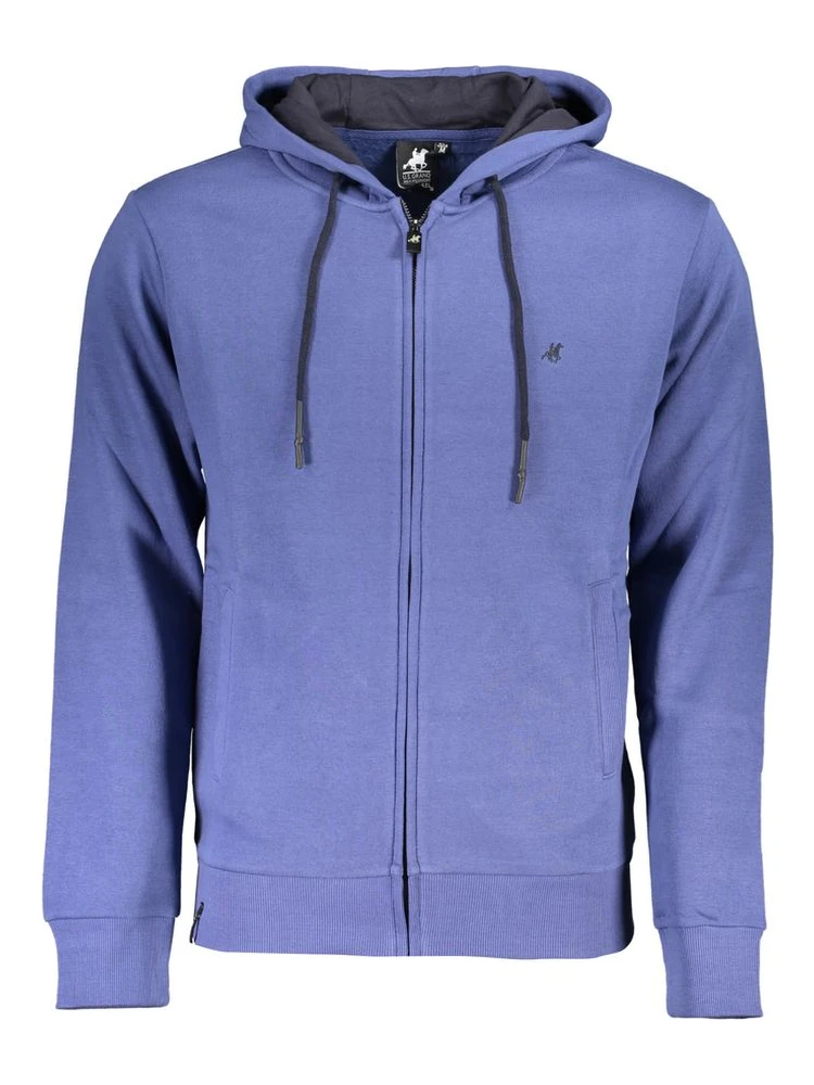 Blue Cotton Men's Hoodie
