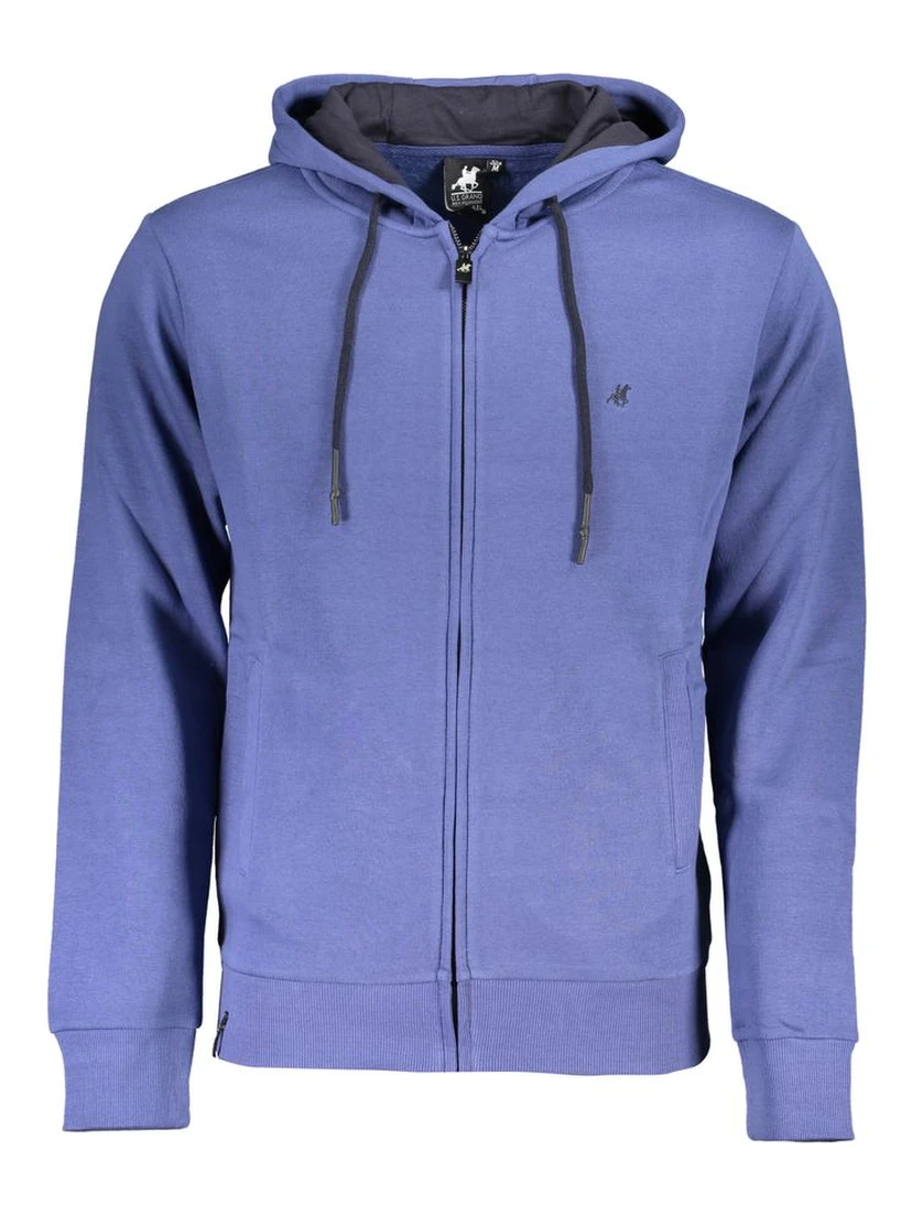 Blue Cotton Men's Hoodie