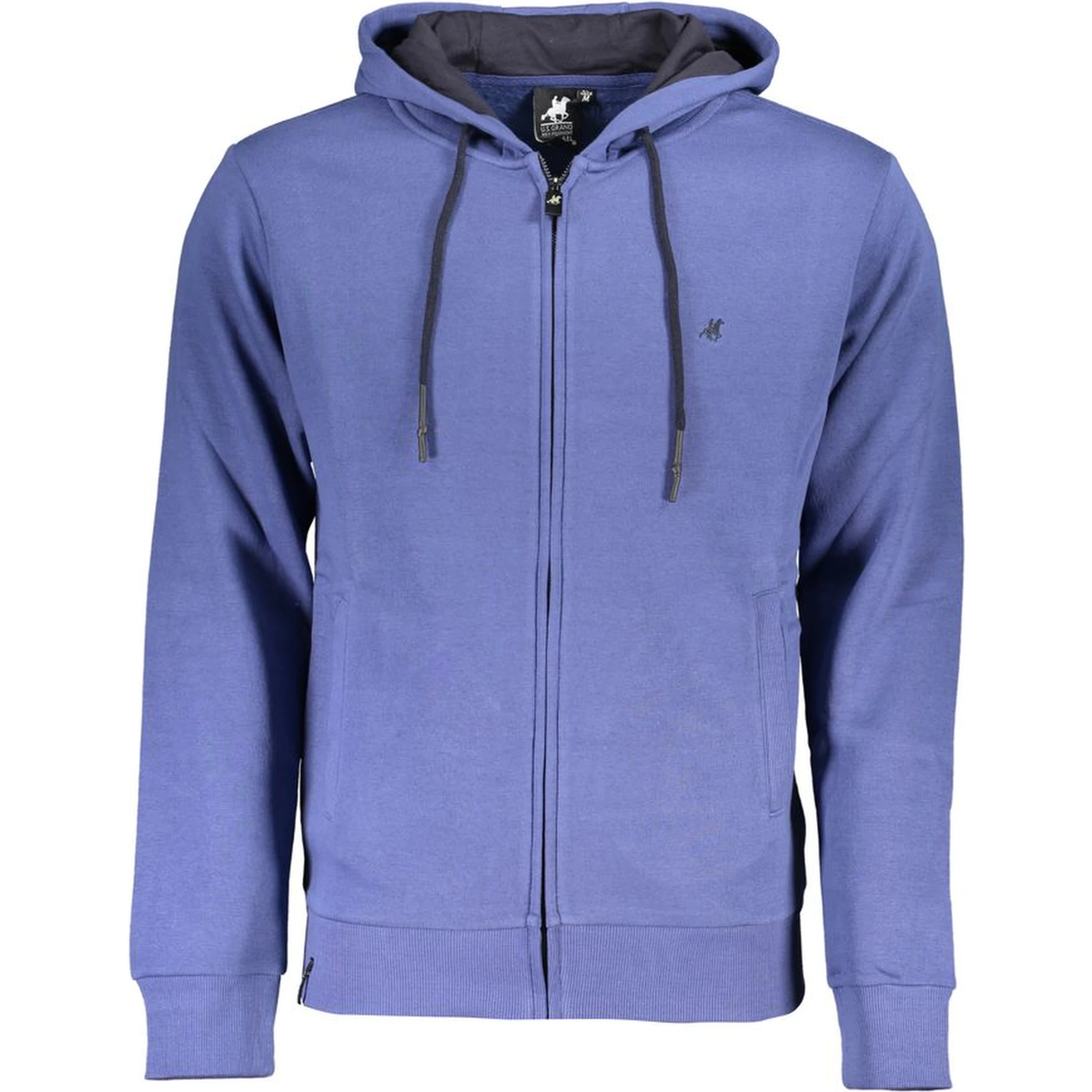 Blue Cotton Men's Hoodie
