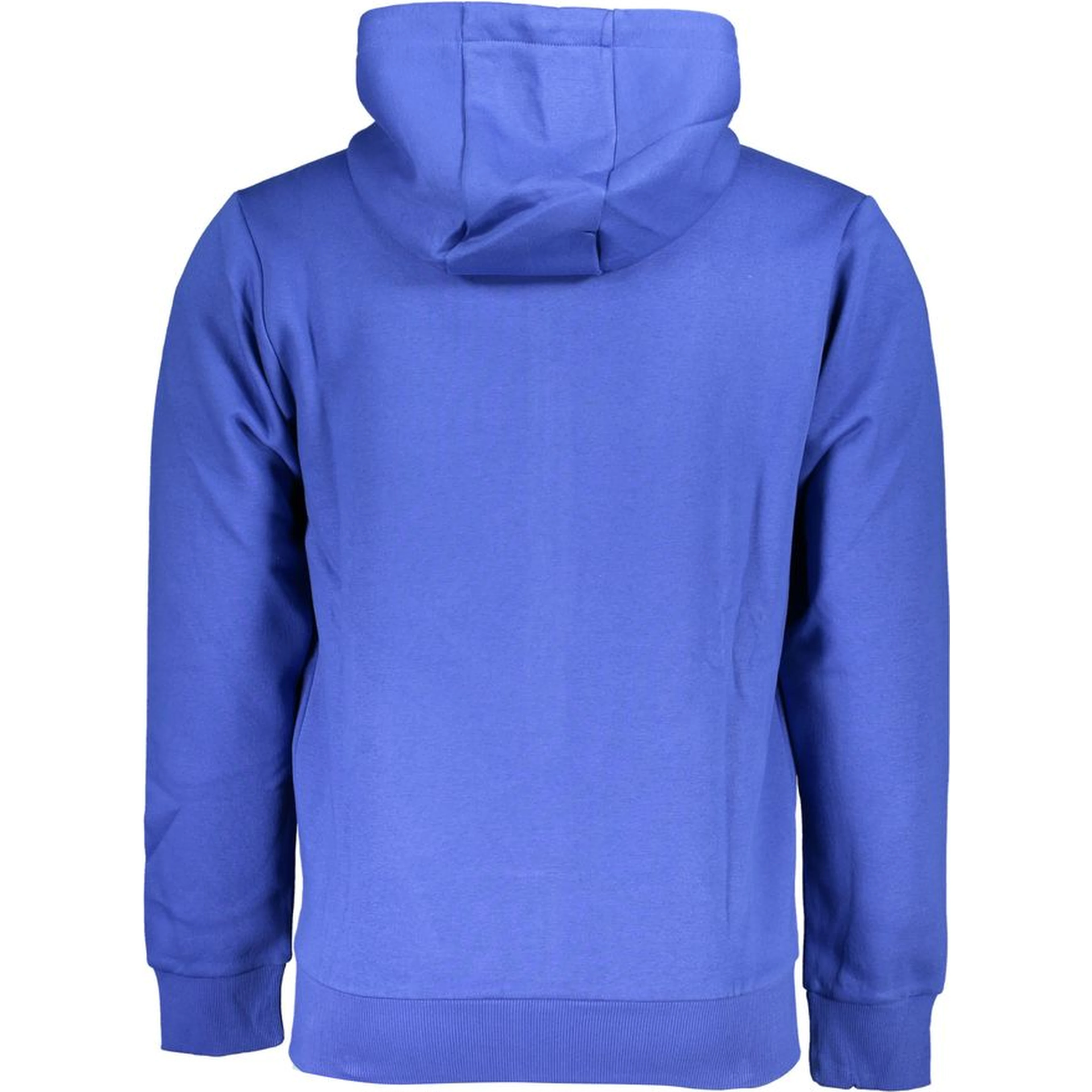 Blue Cotton Men Hoodie