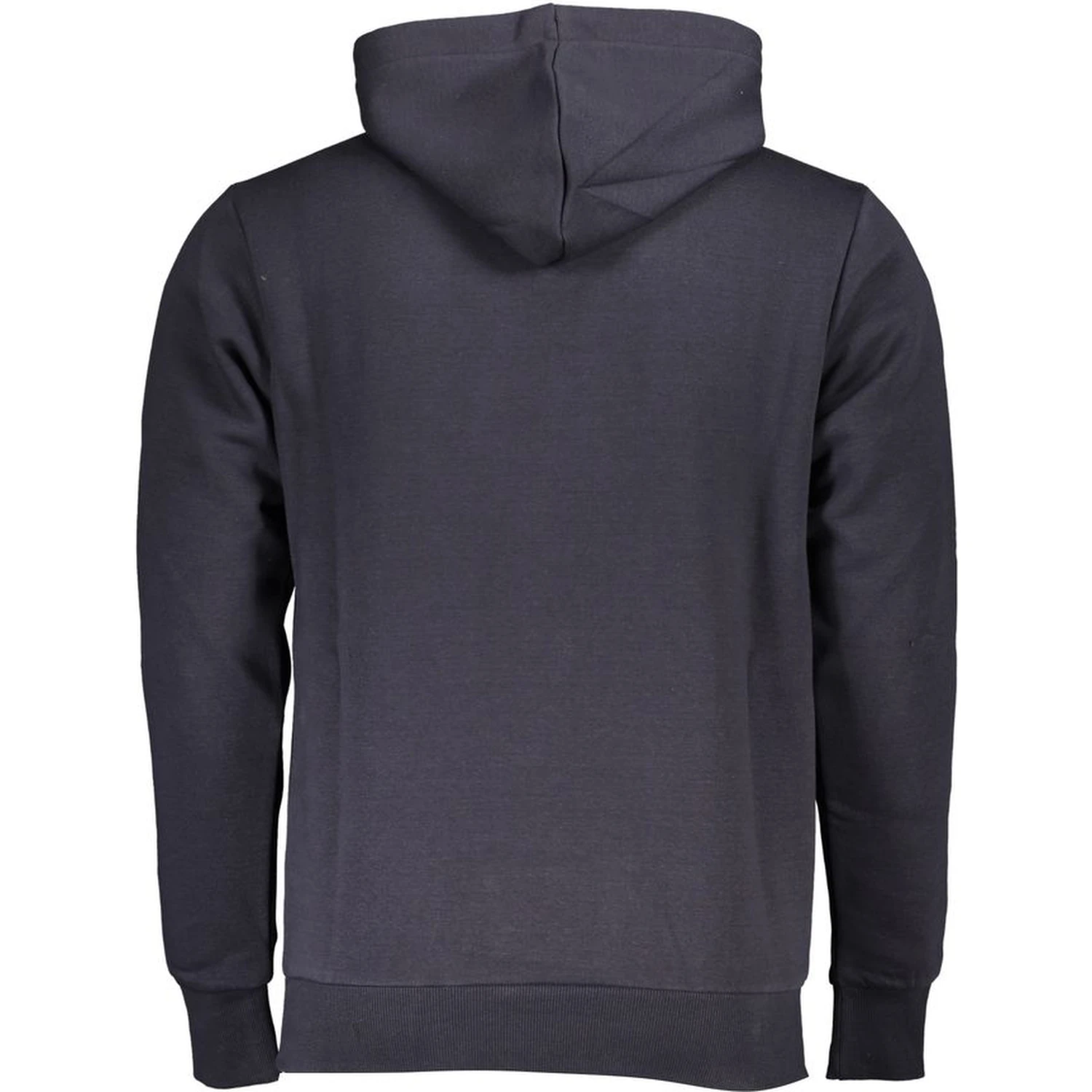 Blue Cotton Men Hoodie