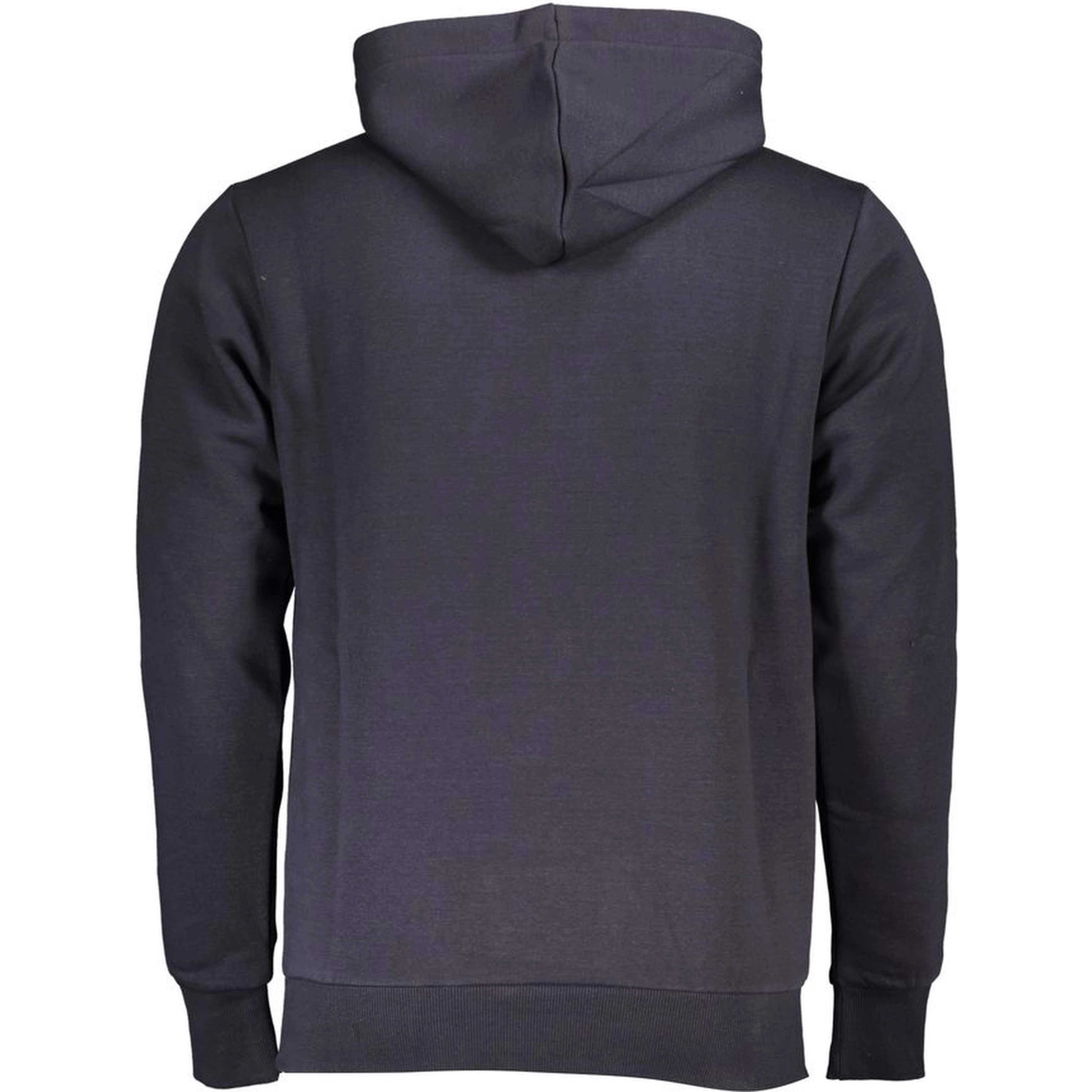 Blue Cotton Men Hoodie