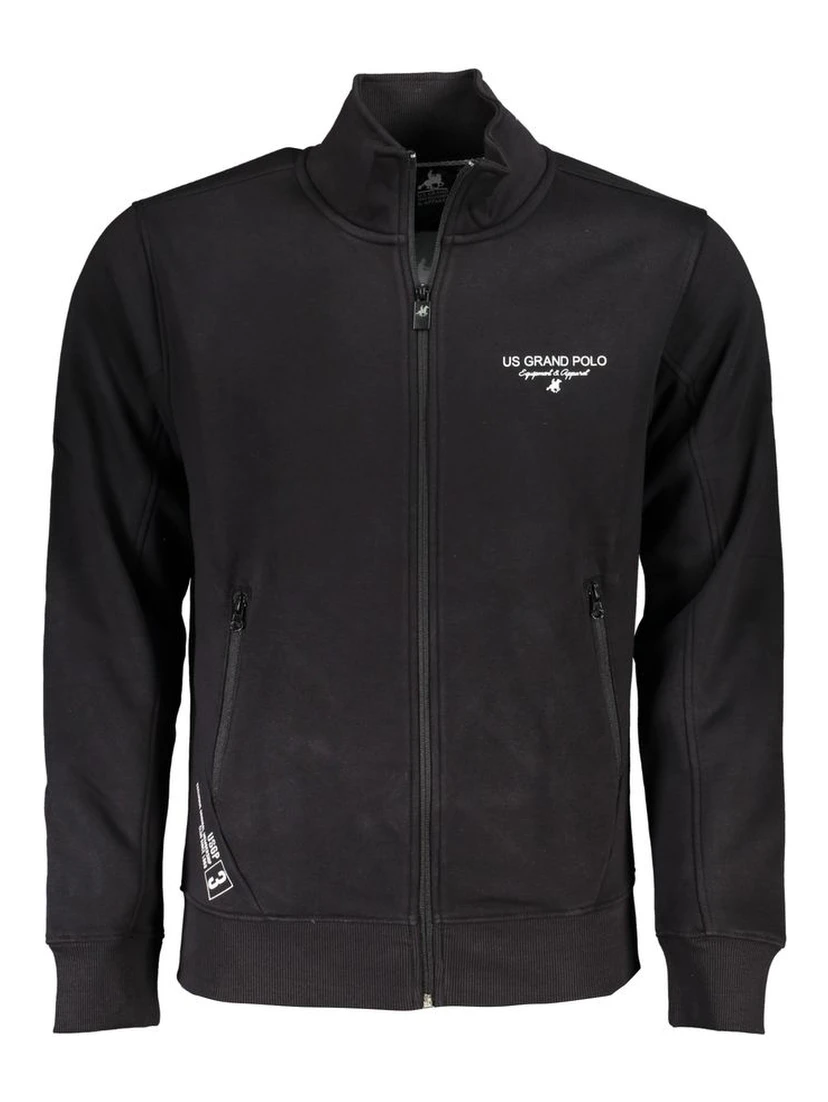 Black Cotton Men's Sweatshirt