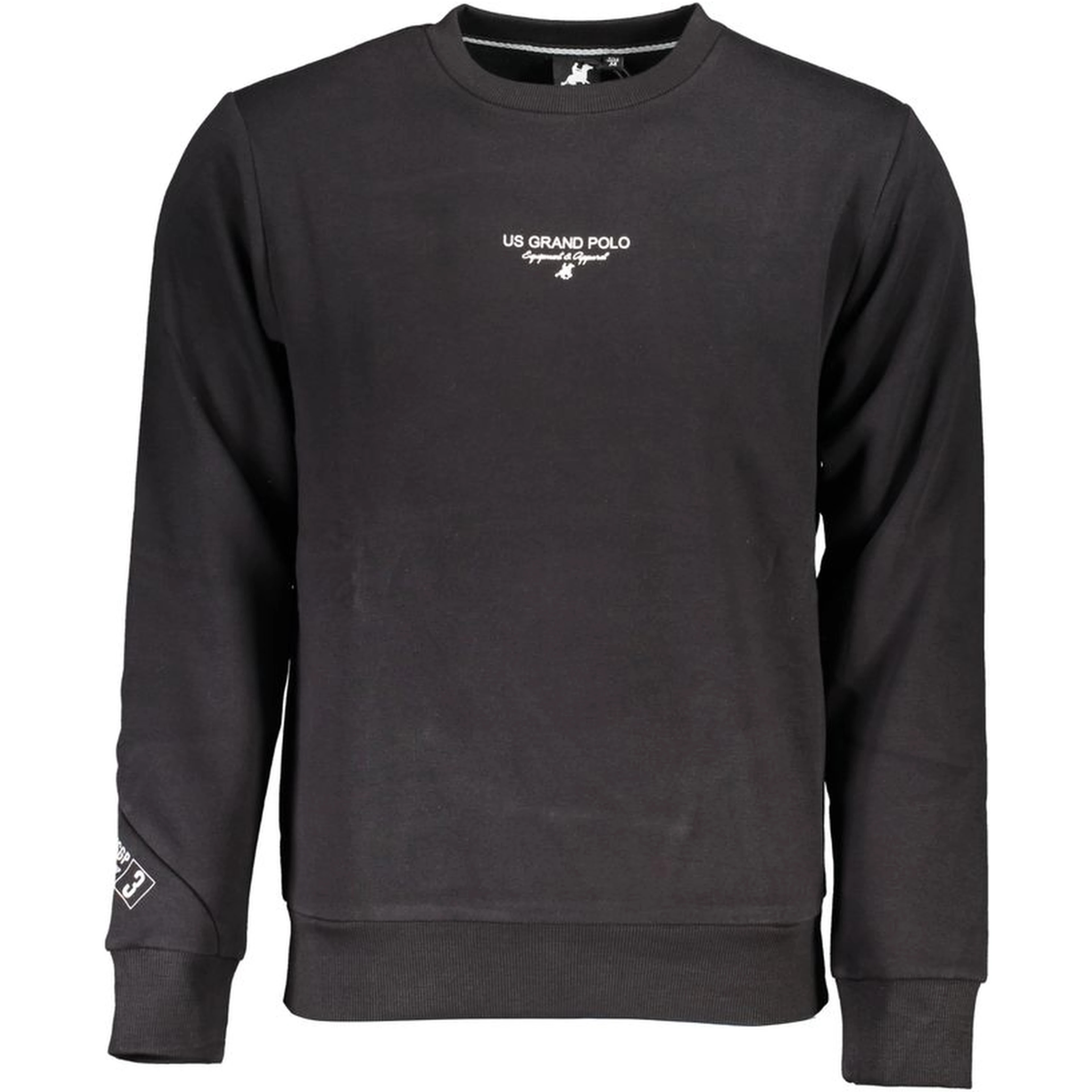 Black Cotton Men Sweatshirt