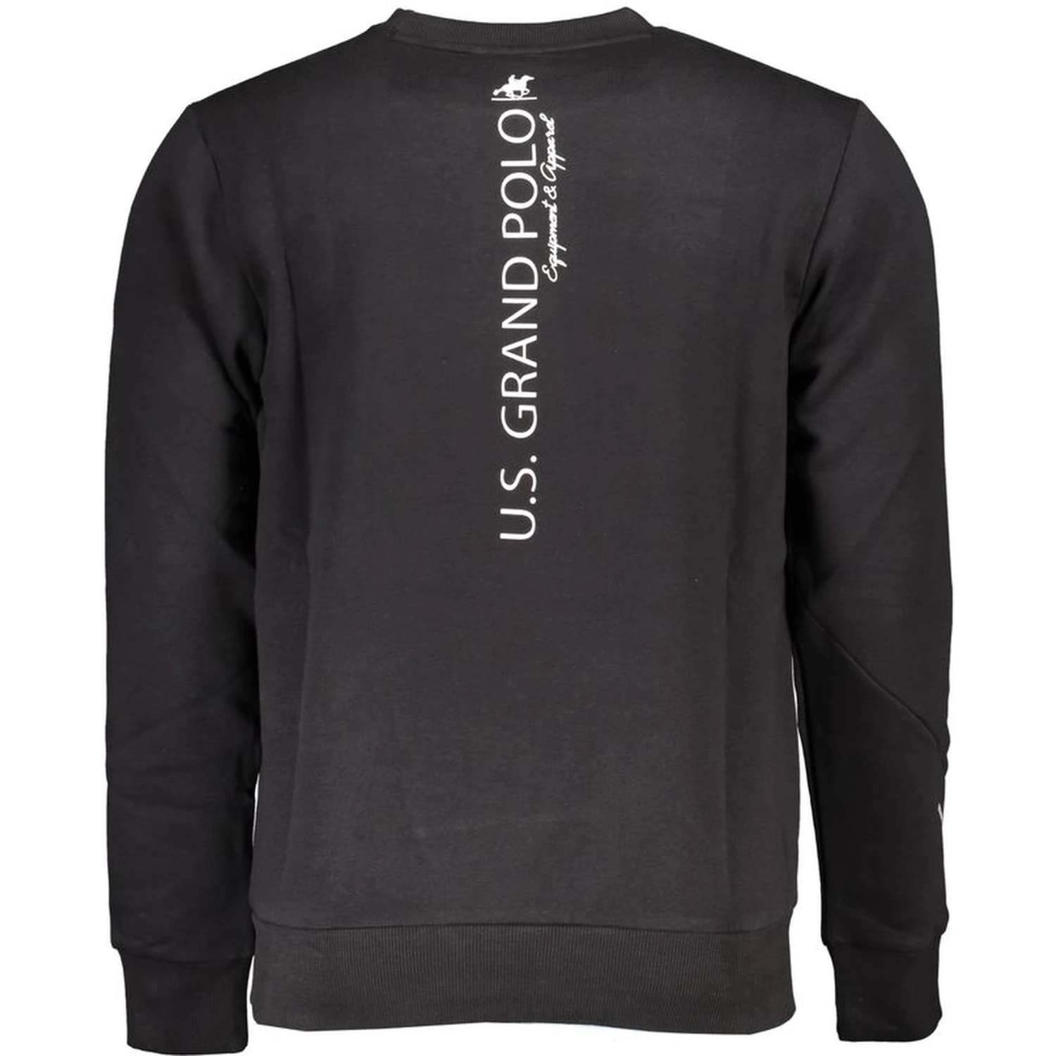 Black Cotton Men Sweatshirt