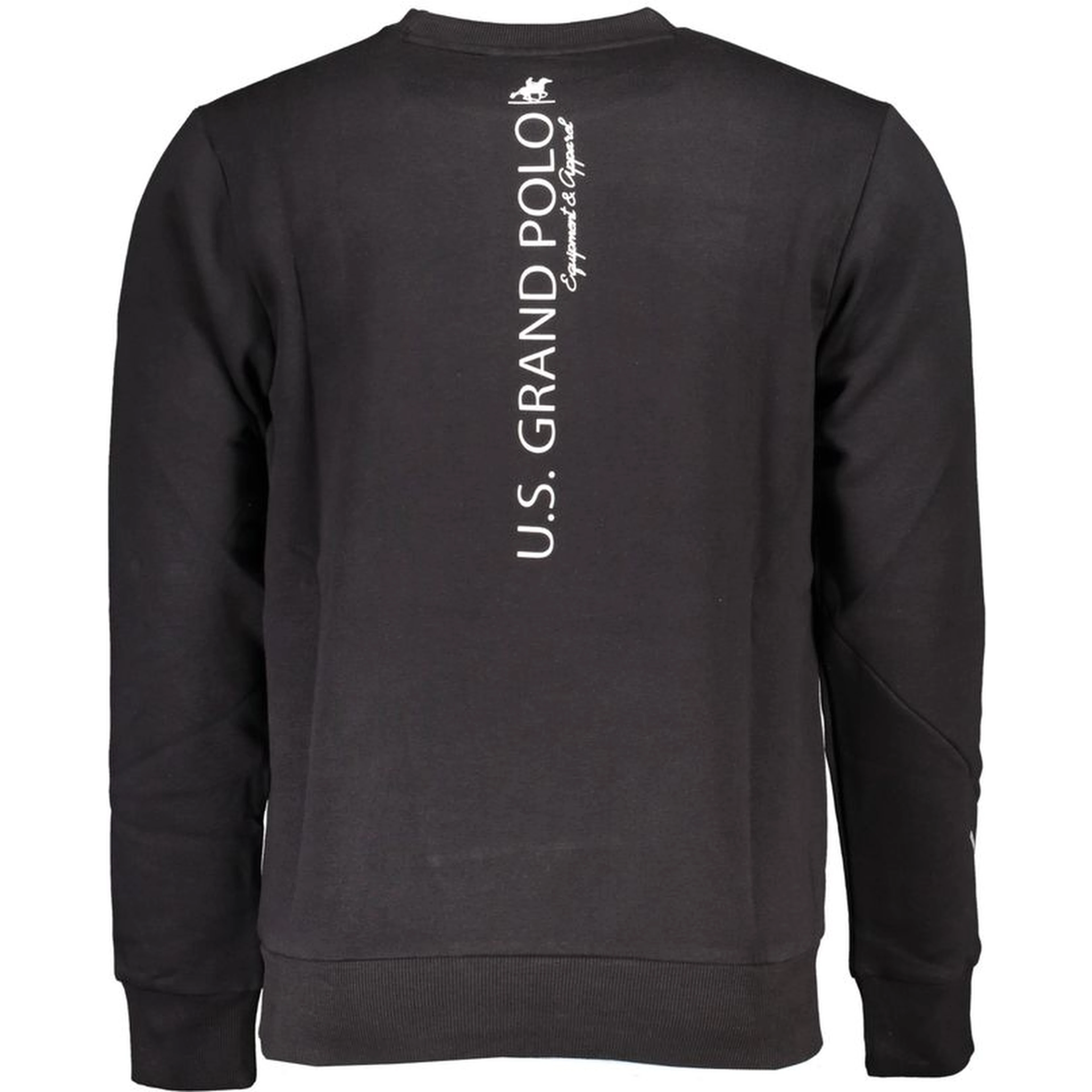 Black Cotton Men Sweatshirt