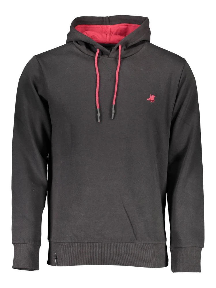 Black Cotton Mens Sweatshirt