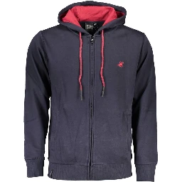 Blue Cotton Men Sweatshirt
