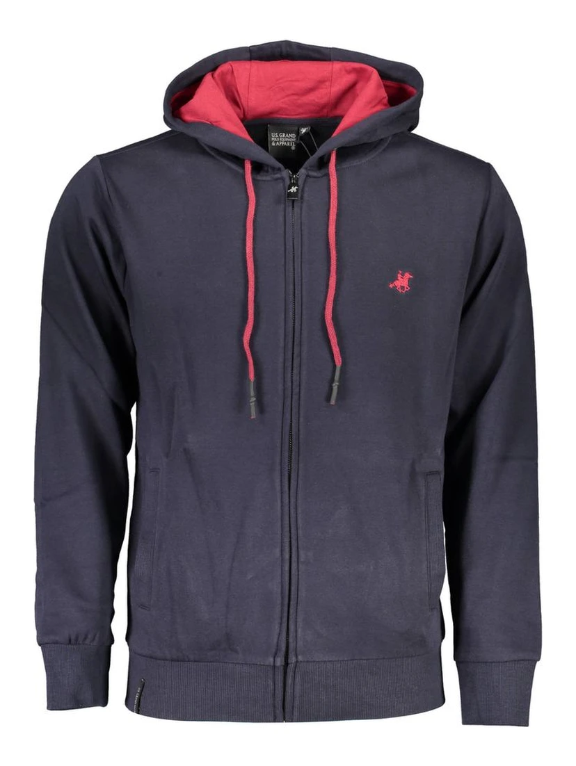Blue Cotton Men Sweatshirt