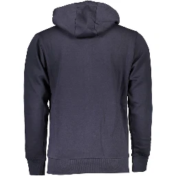 Blue Cotton Men Sweatshirt