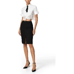 SHIRT WITH LACE INSERTS