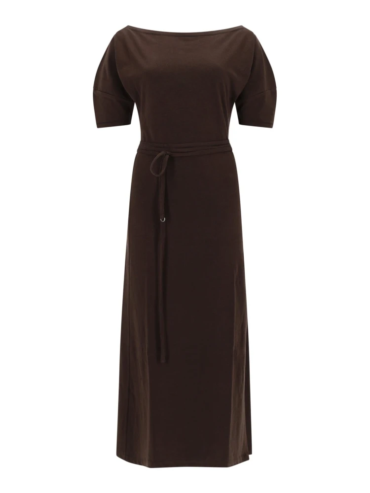 COTTON AND LINEN MIDI DRESS