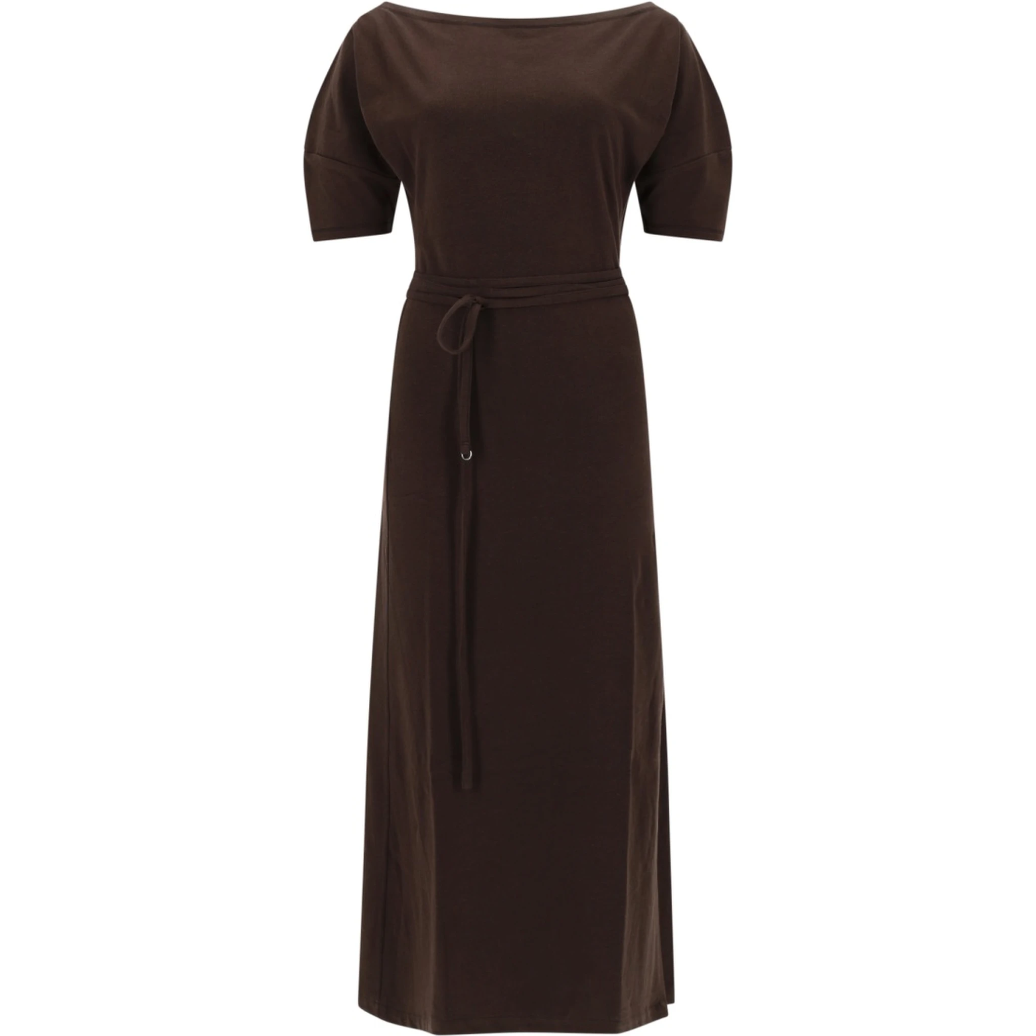 COTTON AND LINEN MIDI DRESS