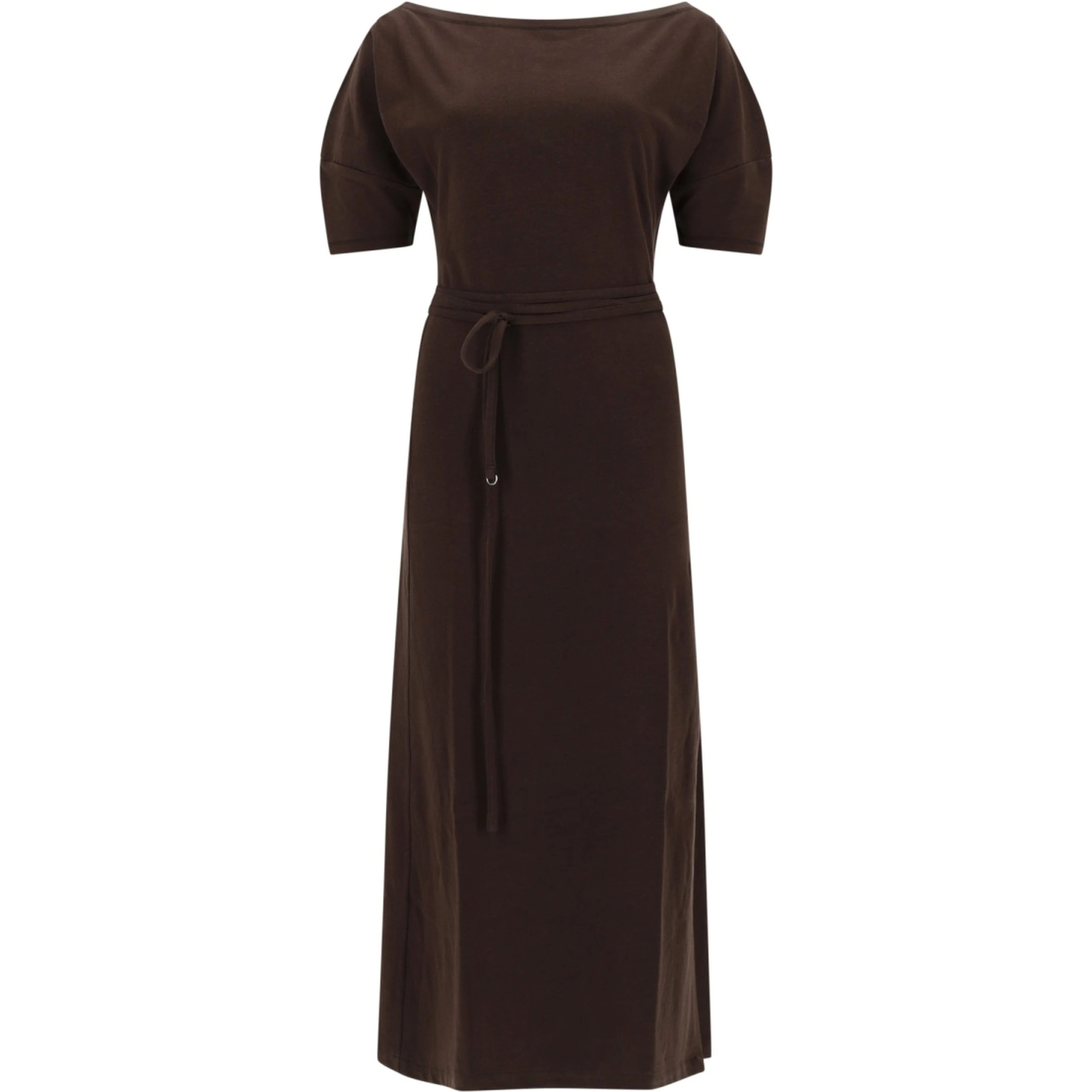 COTTON AND LINEN MIDI DRESS