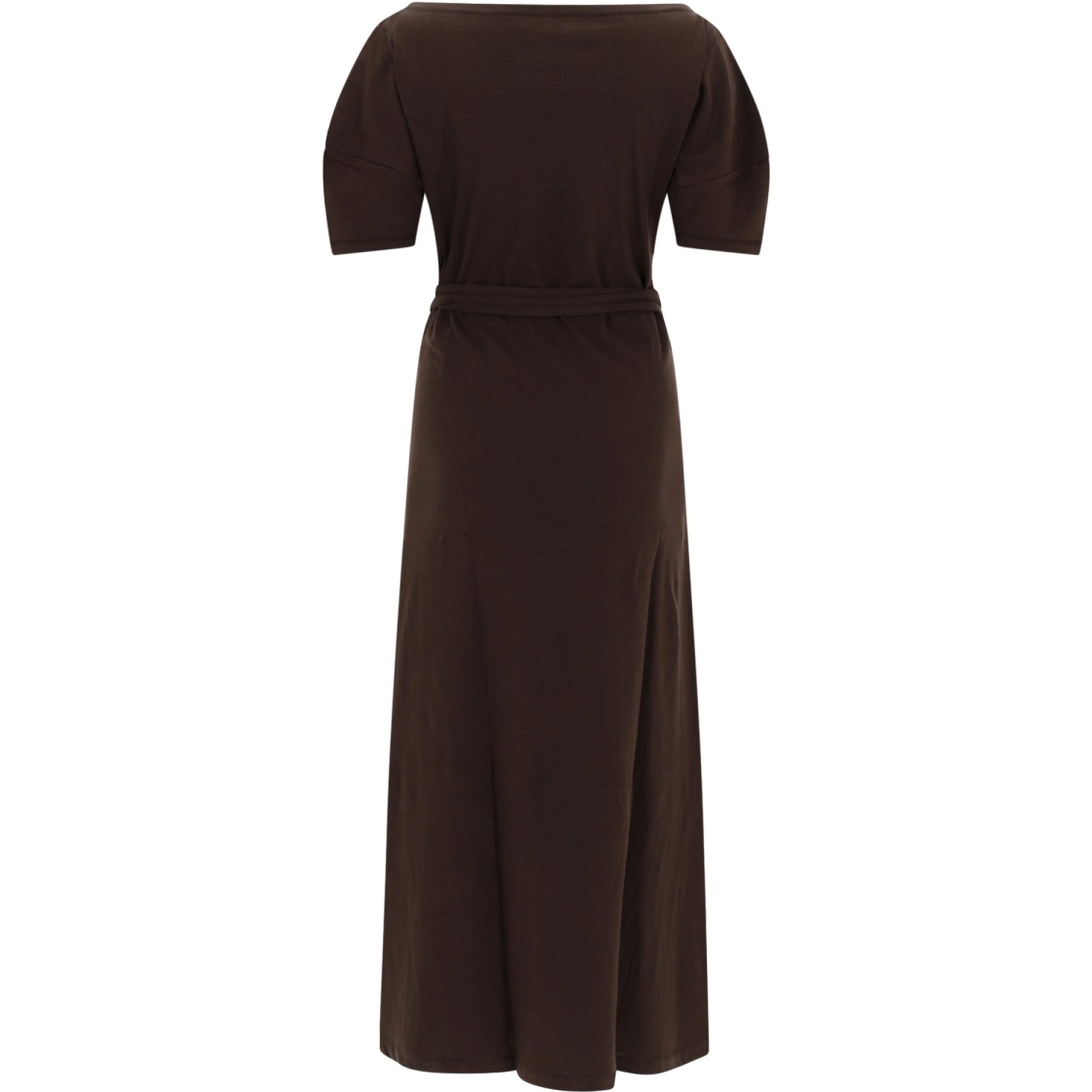 COTTON AND LINEN MIDI DRESS