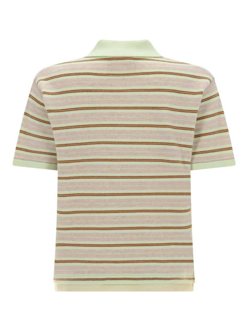 "LAYERED STRIPE RUGBY" POLO SHIRT
