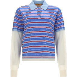"LAYERED STRIPE RUGBY" POLO SHIRT