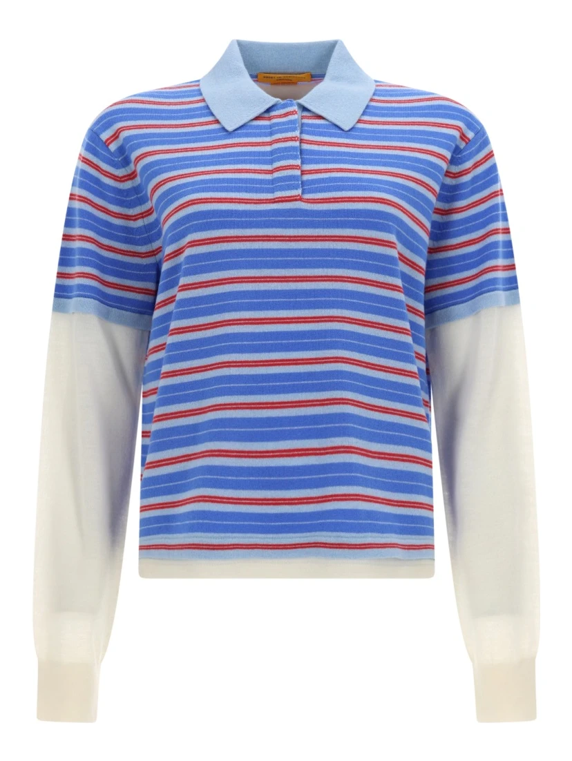 "LAYERED STRIPE RUGBY" POLO SHIRT