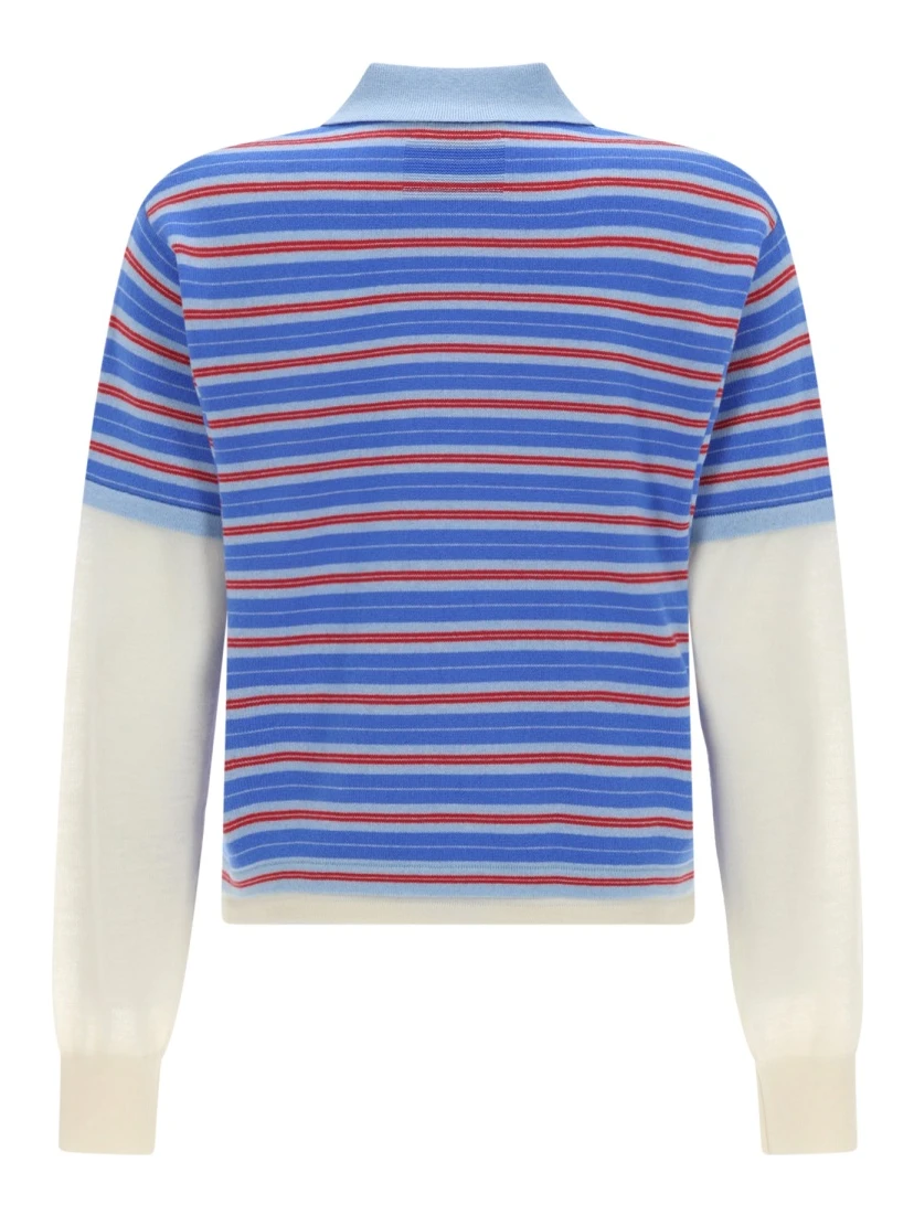 "LAYERED STRIPE RUGBY" POLO SHIRT