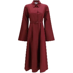 Bordeaux Cotton Casual Dress