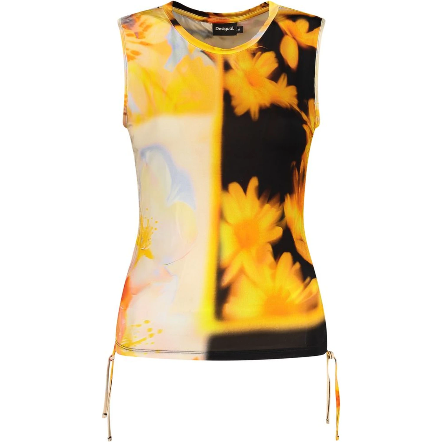 Orange Elastane Tank Tops