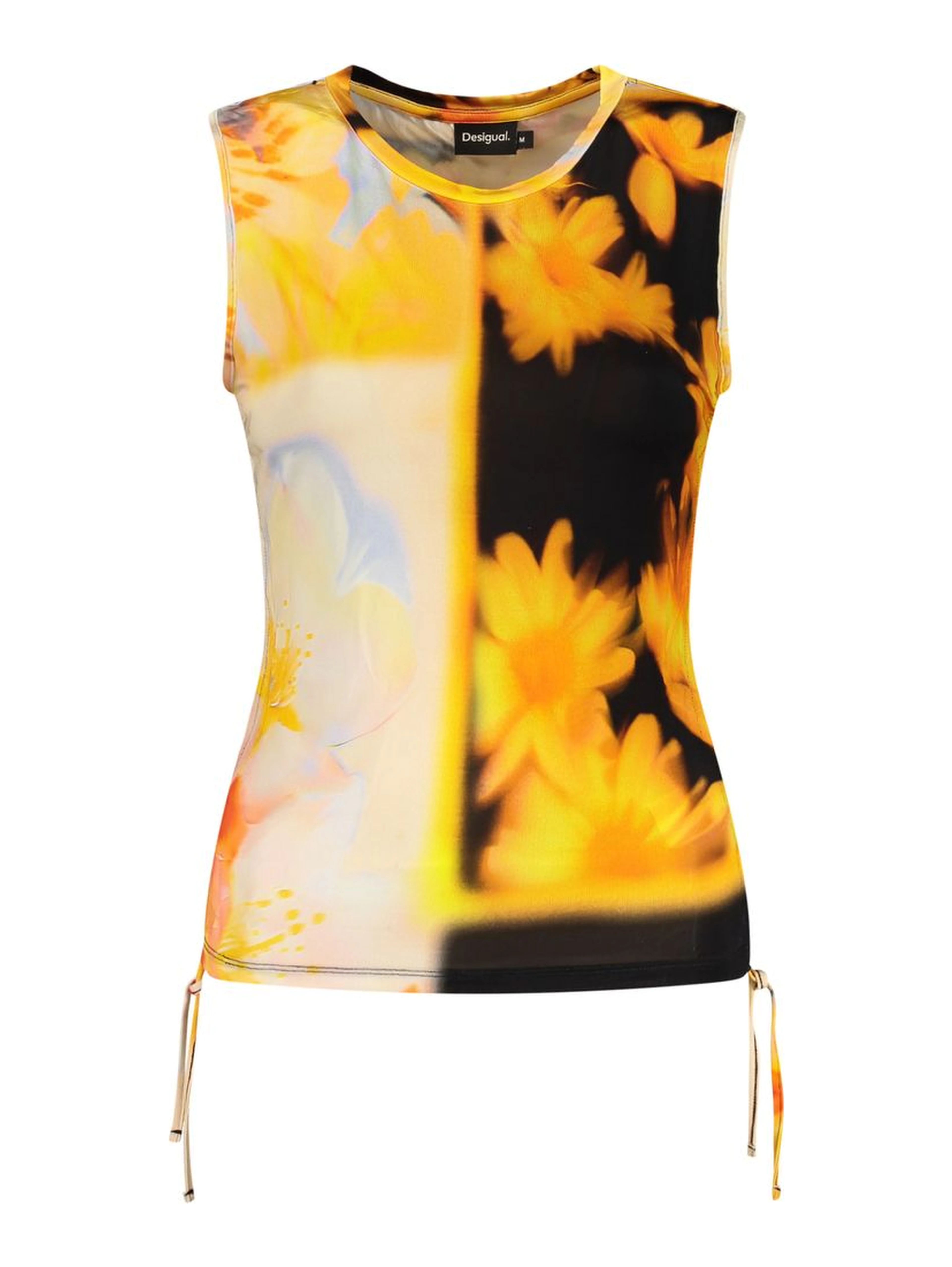 Orange Elastane Tank Tops