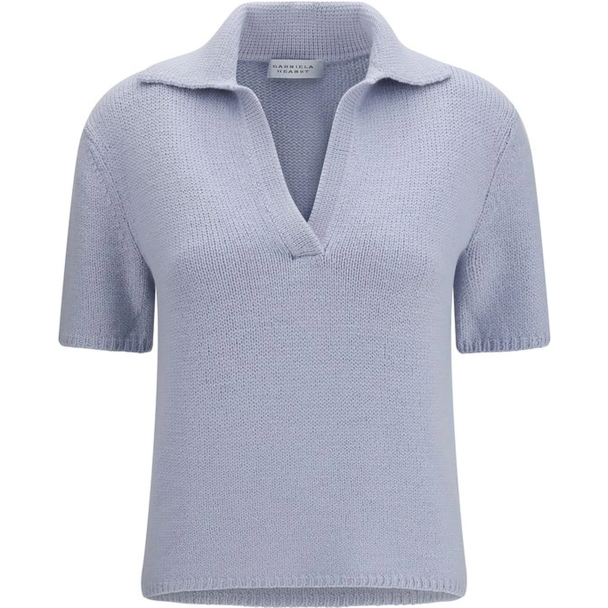 Blue Cashmere Polo Shirt