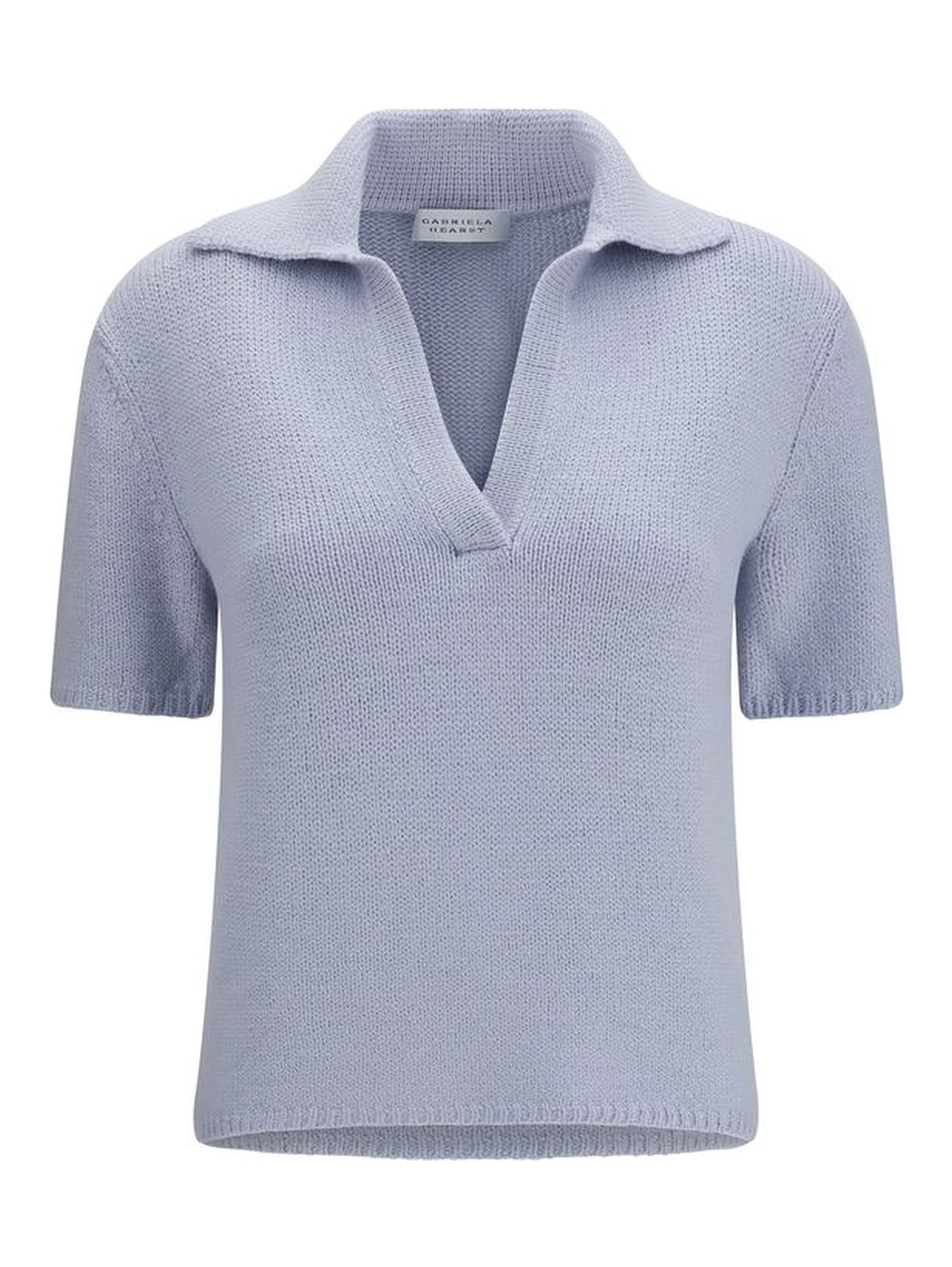 Blue Cashmere Polo Shirt