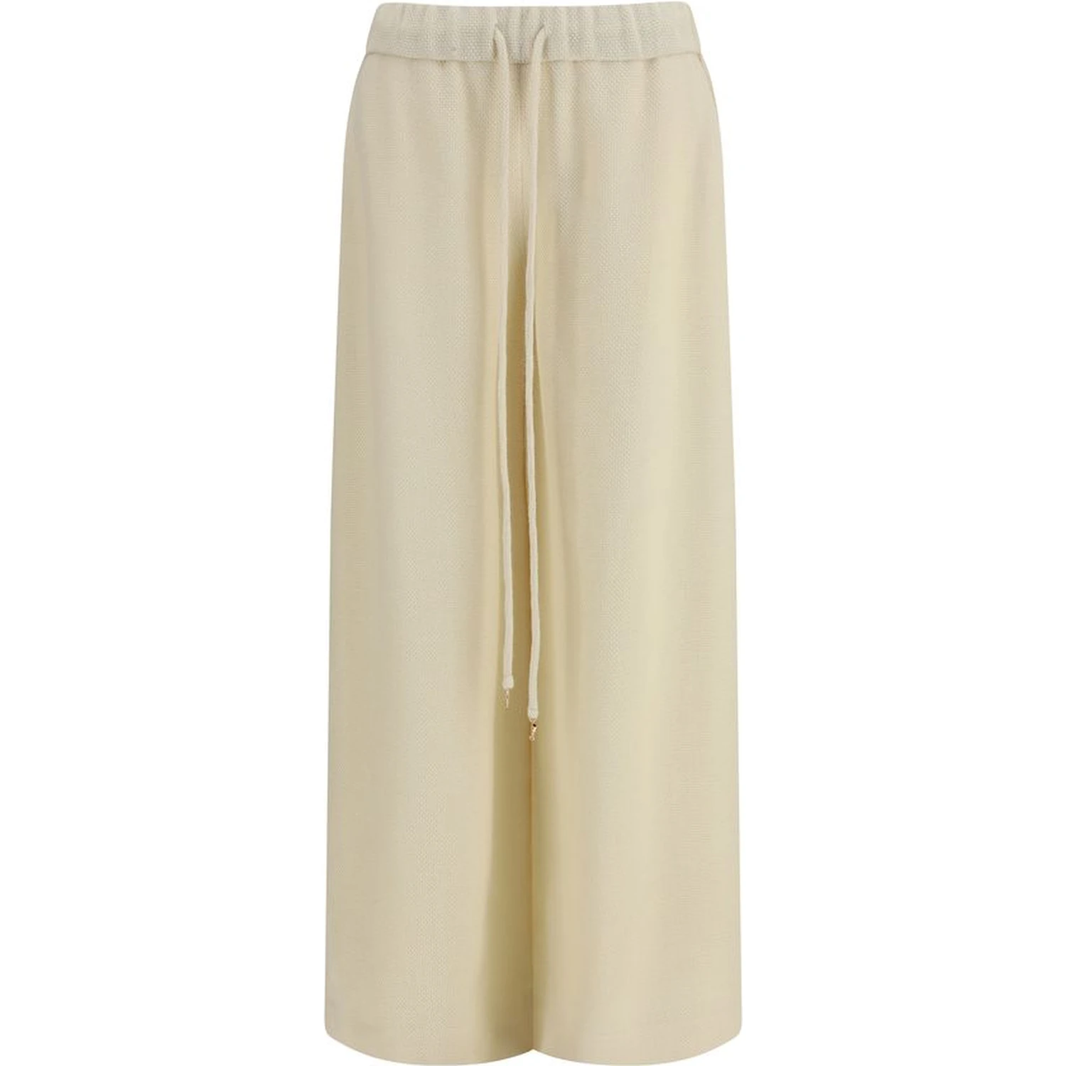 Beige Alpaca Vicugna Pacos Casual Pants