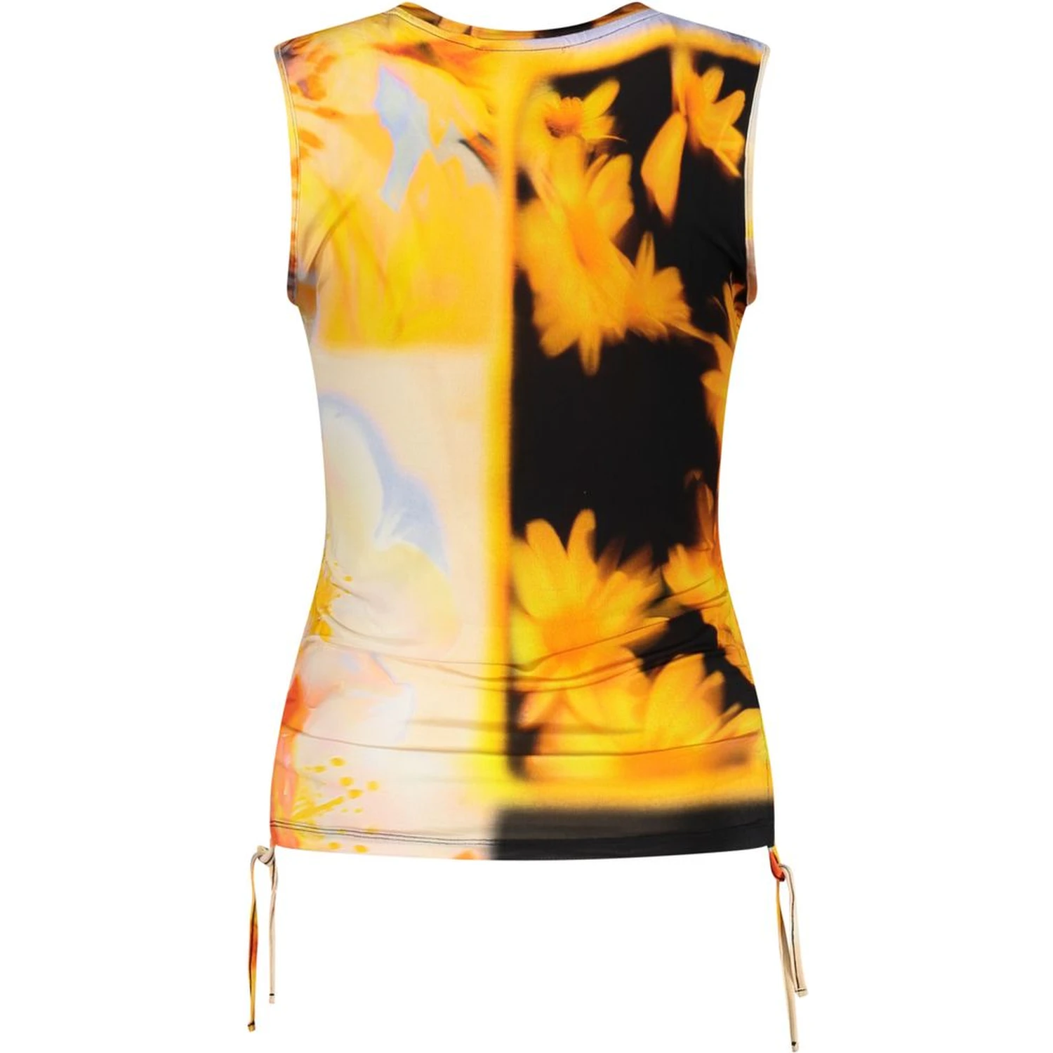 Orange Elastane Tank Tops