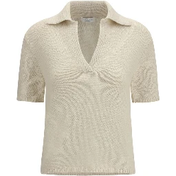 Beige Cashmere Polo Shirt