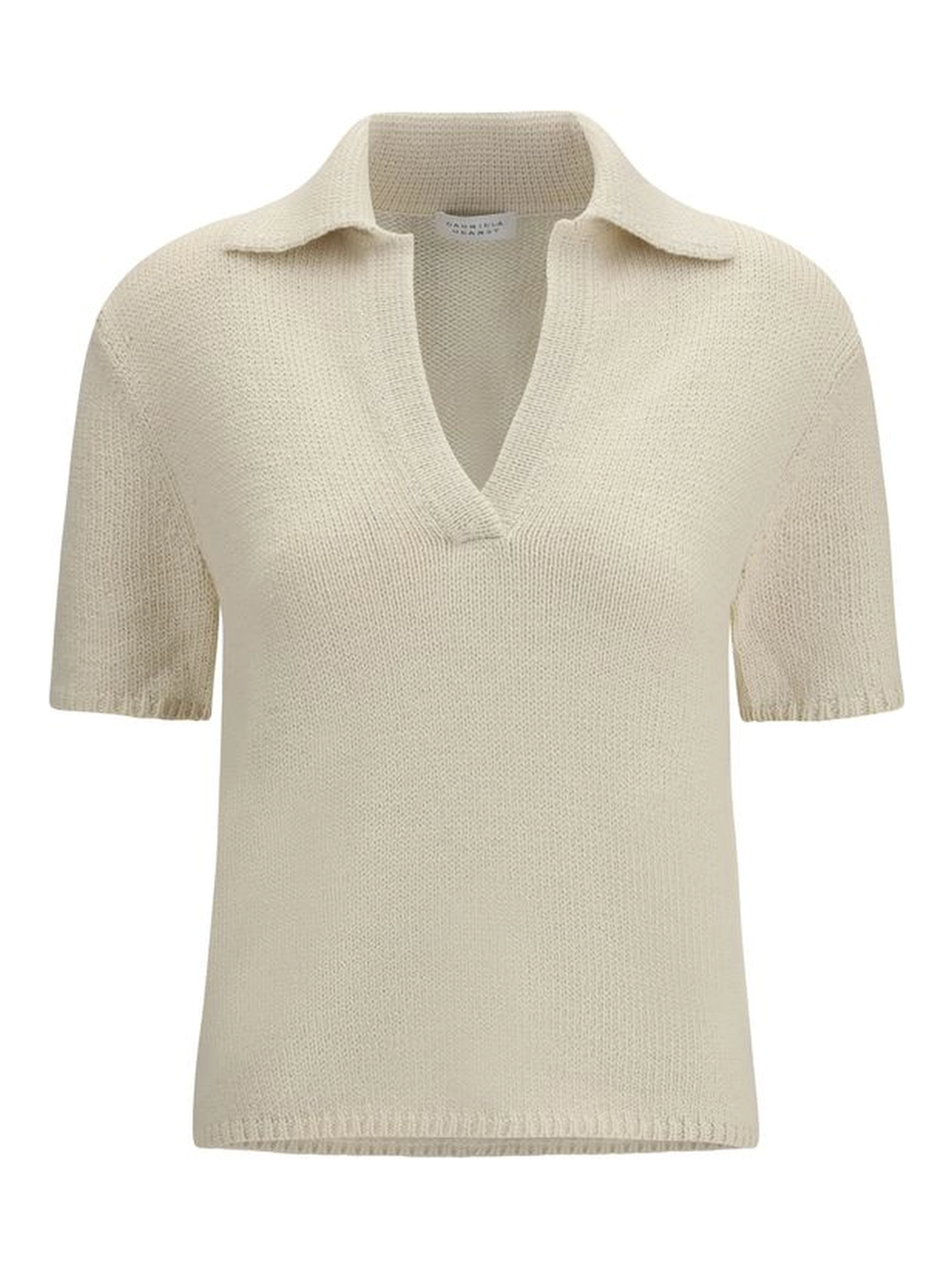 Beige Cashmere Polo Shirt