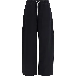 Black Cotton Athletic Pants