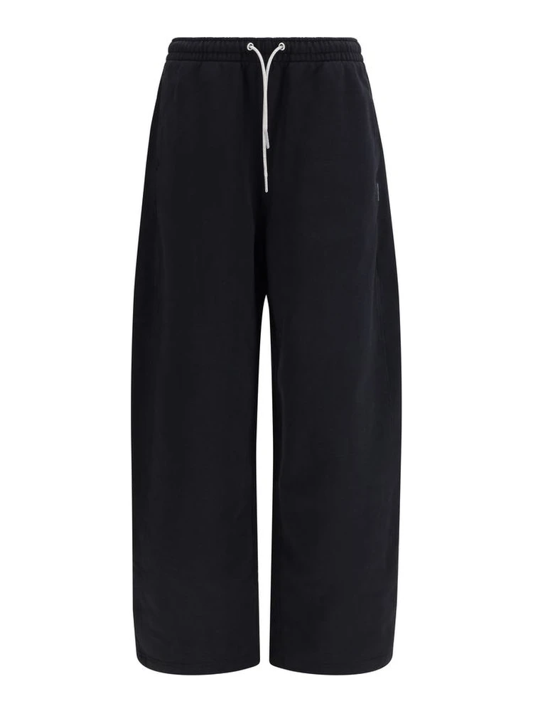 Black Cotton Athletic Pants
