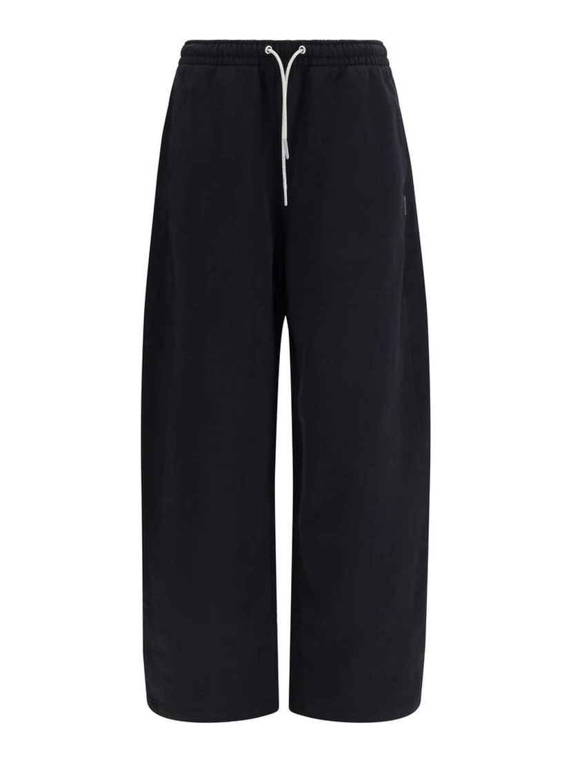 Black Cotton Athletic Pants
