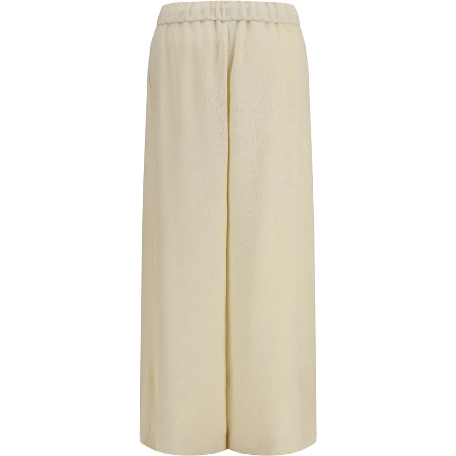 Beige Alpaca Vicugna Pacos Casual Pants