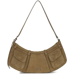 Beige Calf Leather Bos Taurus Shoulder Bag