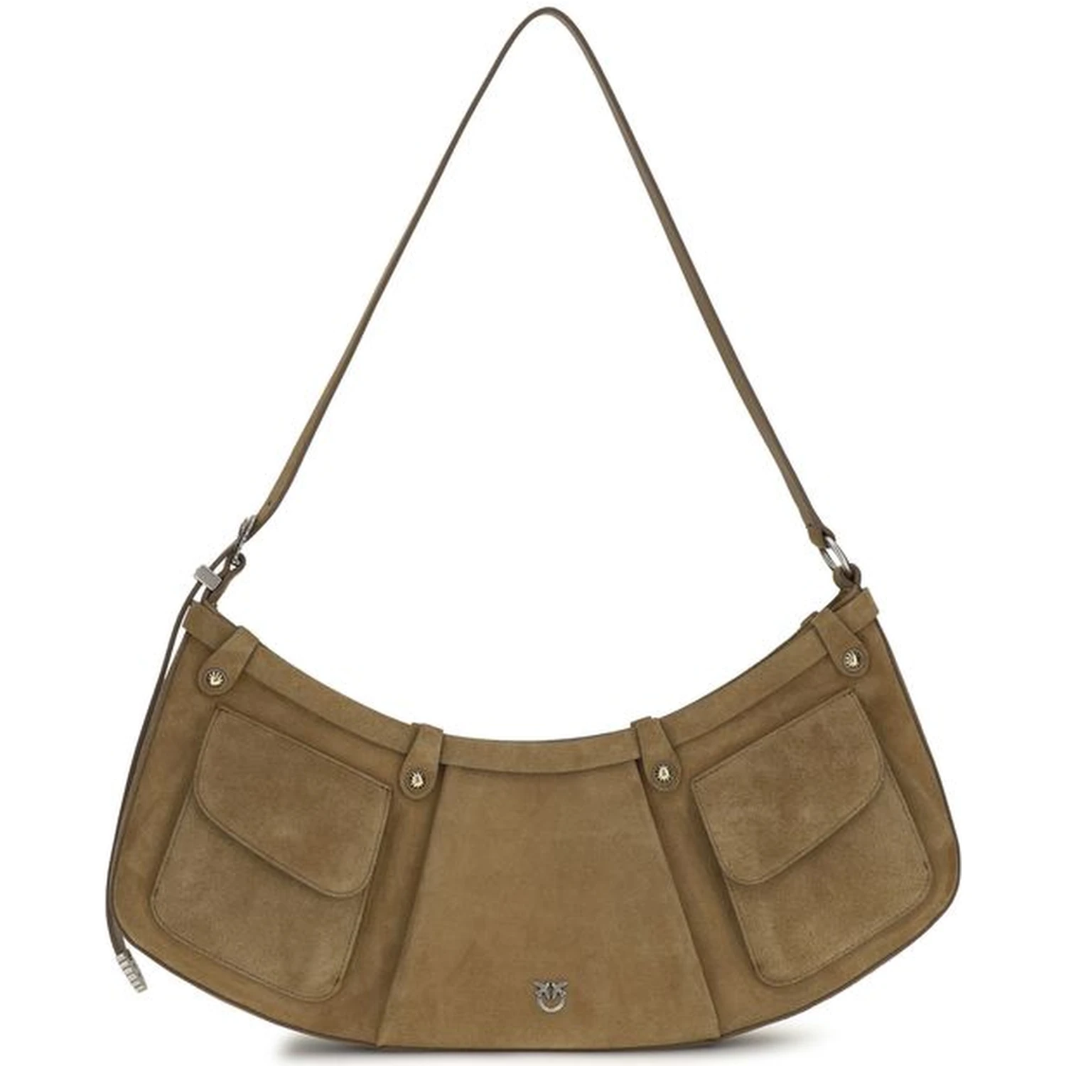Beige Calf Leather Bos Taurus Shoulder Bag