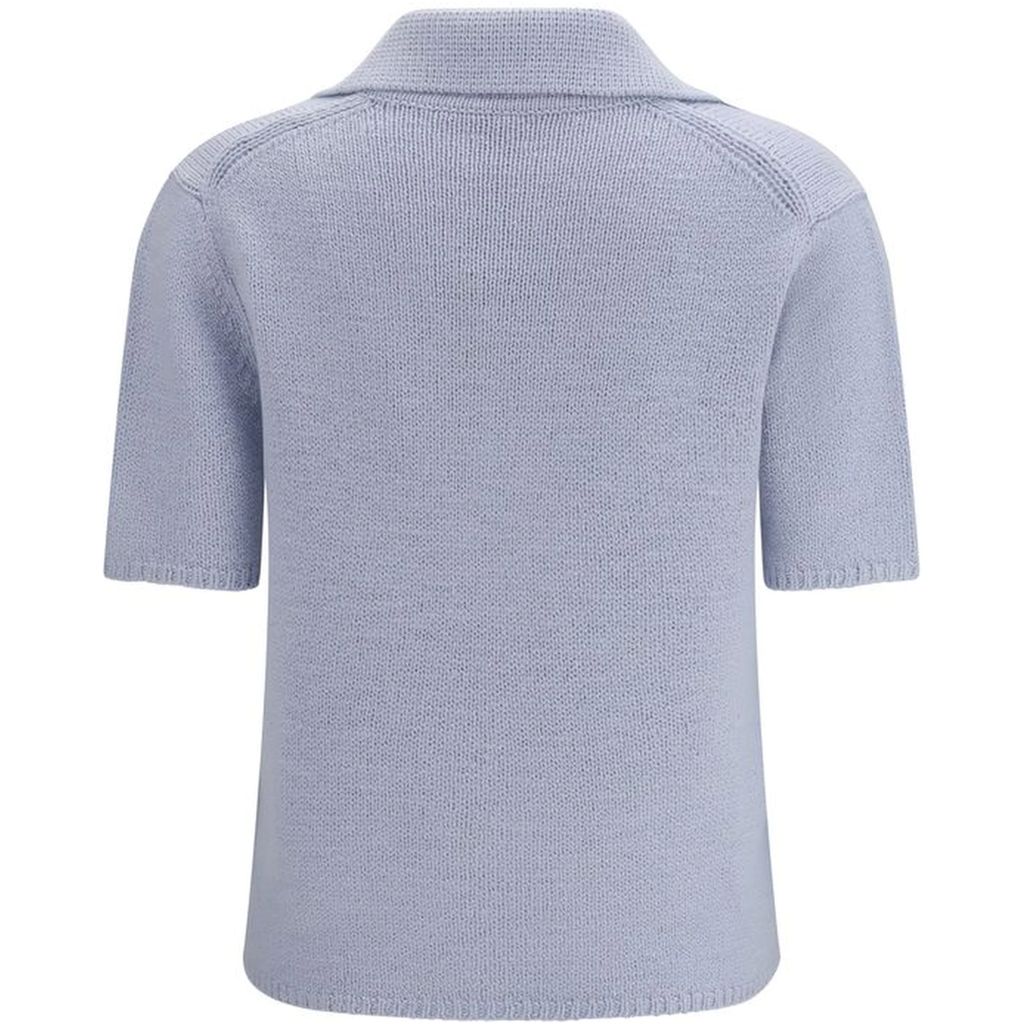 Blue Cashmere Polo Shirt