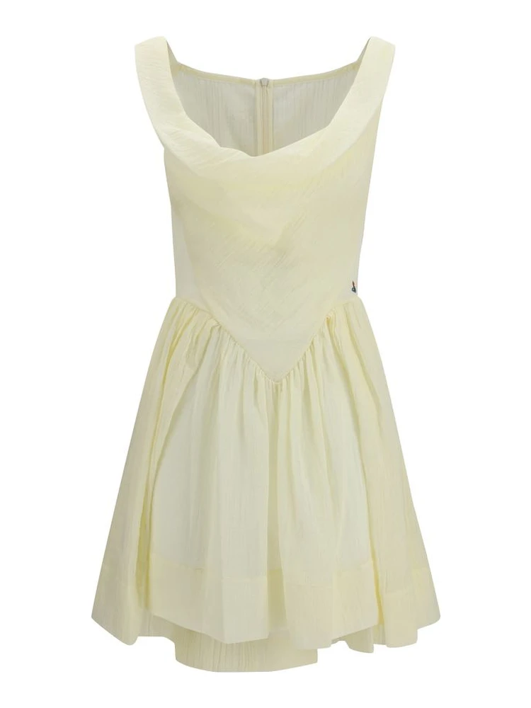 Bicolor Cotton Casual Dress