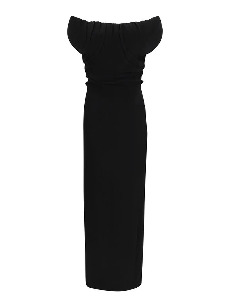 Black Viscose Casual Dress