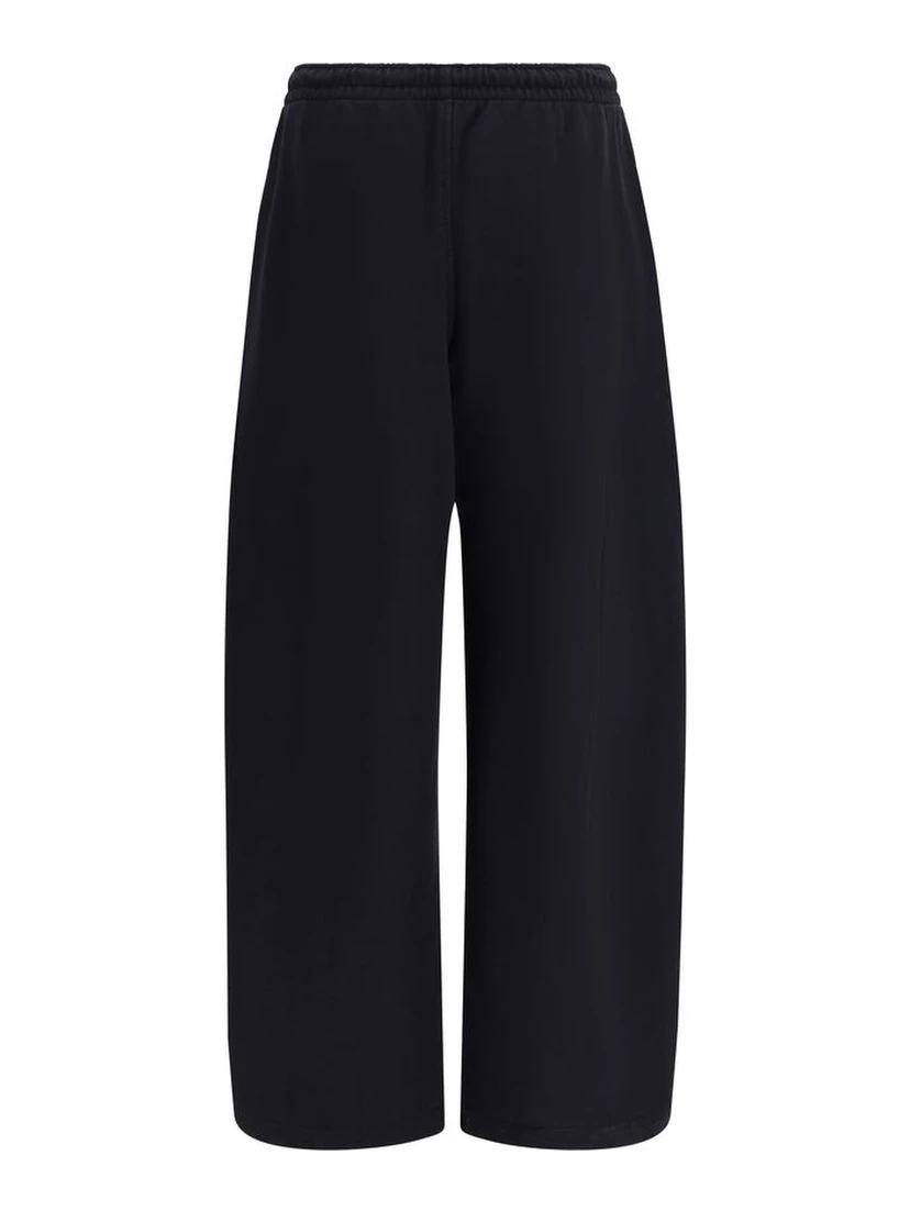 Black Cotton Athletic Pants