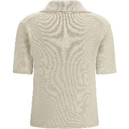Beige Cashmere Polo Shirt