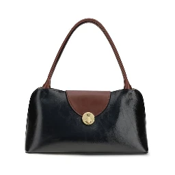 Black Calf Leather Bos Taurus Shoulder Bag