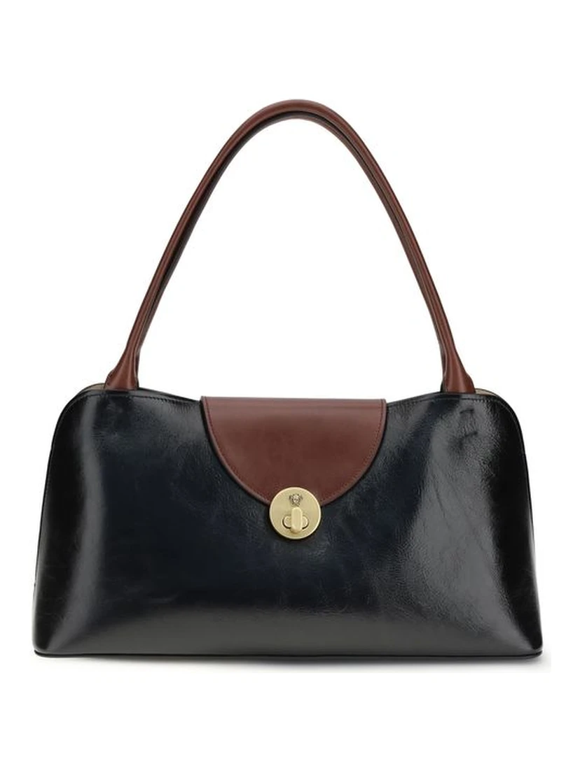 Black Calf Leather Bos Taurus Shoulder Bag