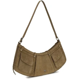 Beige Calf Leather Bos Taurus Shoulder Bag